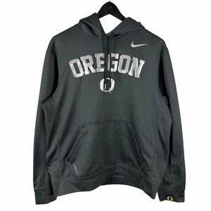 Mens Nike Therma Fit Oregon Ducks Team Issued Silver Pullover Hoodie Size M